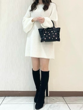 「フラッター」｜SAMANTHAVEGAShopStaffさん（レディース・149cm）の冬コーディネート