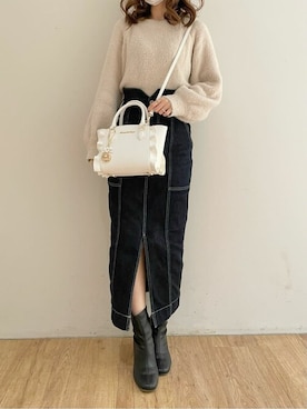 「フラッター」｜SAMANTHAVEGAShopStaffさん（レディース・150cm）の冬コーディネート