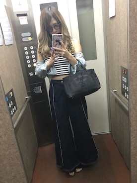 「RESEXXY」｜「アイテム（デニムジャケット）」を使った、mさん（レディース・165cm）の秋コーディネート