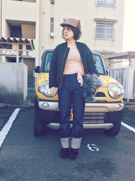 「G.V.G.V.（ジーヴィージーヴィー）のアイテム（ブルゾン）」を使った、めめさん（レディース・163cm）の冬コーディネート