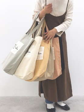 「ISOOK（アイスー）のアイテム（ワンピース）」を使った、ibac☺︎さん（レディース・160cm）の春コーディネート