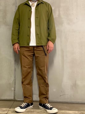 「BIG MIKE（ビッグマイク）のアイテム」を使った、taさん（メンズ・170cm）の秋コーディネート
