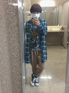 「chocol raffine robe（ショコラフィネローブ）のアイテム（シャツワンピース）」を使った、Miki さん（レディース・155cm）の秋コーディネート