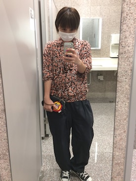 「CONVERSE（コンバース）のALL STAR HI（スニーカー）」を使った、Miki さん（レディース・155cm）の夏コーディネート