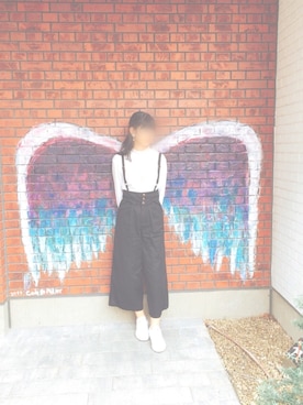 「OLIVE des OLIVE（オリーブデオリーブ）のアイテム（オールインワン・サロペット）」を使った、M I Y U ：)さん（レディース・167cm）の冬コーディネート