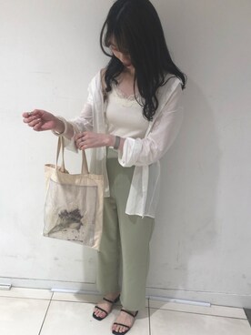 「AIN（エイン）のアイテム」を使った、akaneさん（レディース・162cm）の春コーディネート