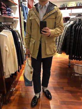 「BEAMS PLUS（ビームスプラス）のアイテム（ナイロンジャケット）」を使った、TAKさん（メンズ・180cm）の冬コーディネート