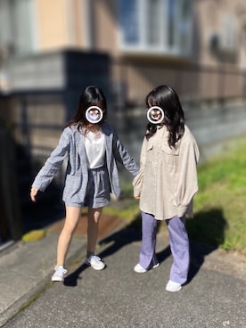 「SpRay（スプレイ）のアイテム（セットアップ）」を使った、まゆさん（レディース・150cm）の秋コーディネート