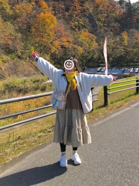 「moitytto」｜「アイテム（ブルゾン）」を使った、まゆさん（レディース・150cm）の秋コーディネート