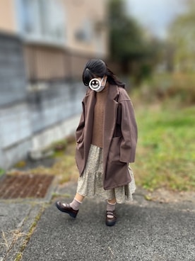 「moitytto」｜「アイテム（トレンチコート）」を使った、まゆさん（レディース・150cm）の冬コーディネート