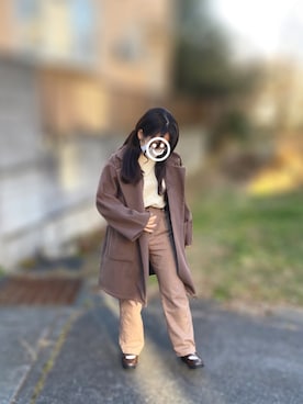 「moitytto」｜「アイテム（トレンチコート）」を使った、まゆさん（レディース・150cm）の冬コーディネート