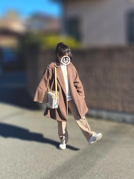 「moitytto」｜「アイテム（トレンチコート）」を使った、まゆさん（レディース・150cm）の冬コーディネート