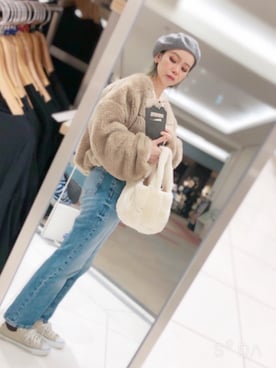「RED CHOP WORKS（レッドチョップワークス）のアイテム（ジャケット/アウター）」を使った、𝑚𝑎さん（レディース・163cm）の春コーディネート