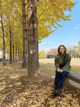 「FREEDOM（フリーダム）のアイテム」を使った、𝑚𝑎さん（レディース・163cm）の秋コーディネート