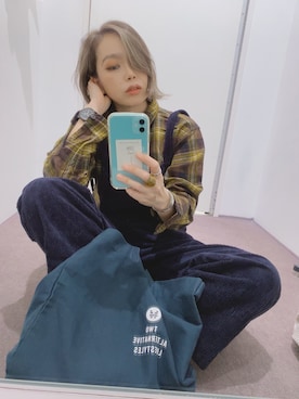 「ZARA（ザラ）のアイテム（サロペット/オーバーオール）」を使った、𝑚𝑎さん（レディース・163cm）の秋コーディネート