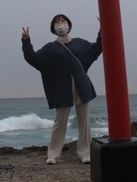 「LOWRYS FARM（ローリーズファーム）のセンタープレスカラーフレアパンツ　870189（その他パンツ）」を使った、nanomiさん（レディース・158cm）の秋コーディネート