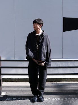 「Hender Scheme（エンダースキーマ）のアイテム（ブーツ）」を使った、keikaw さん（メンズ・168cm）の冬コーディネート