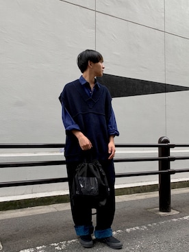 Toironier/トワロニエ/KNIT VEST/リバーシブルニットベストを使った 