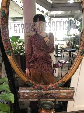 「アイテム（チノパンツ、オレンジ系）」を使った、香菜酱--さん（レディース・161cm）の秋コーディネート