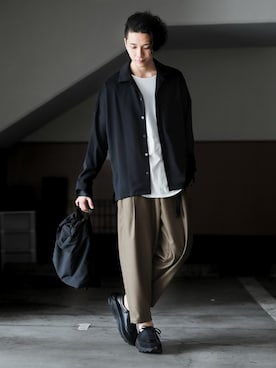 「CRAMSHELL（クラムシェル）のアイテム」を使った、aoiさん（メンズ・173cm）の秋コーディネート