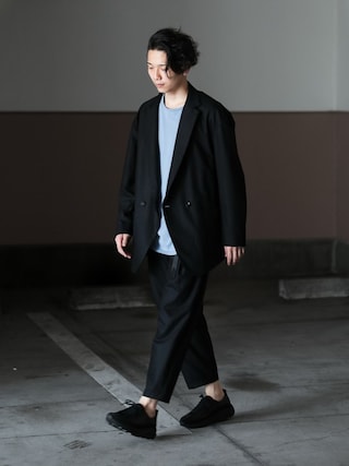 KAZUYUKI KUMAGAI ブラックスエード ダブルジャケット KAZUYUKI KUMAGAI ブラックスエード ダブルジャケット KAZUYUKI