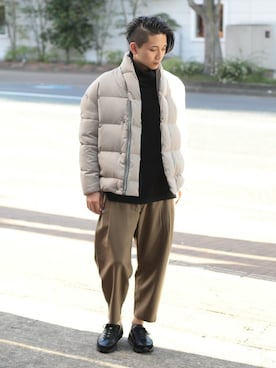 「KAZUYUKI KUMAGAI」｜「アイテム（ブルゾン）」を使った、aoiさん（メンズ・173cm）の秋コーディネート