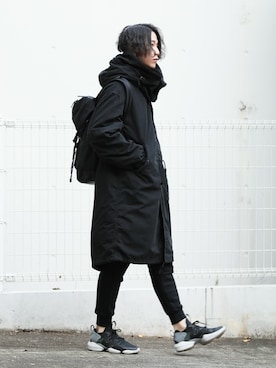 「ATTACHMENT（アタッチメント）のアイテム（モッズコート）」を使った、aoiさん（メンズ・173cm）の冬コーディネート