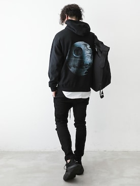 「ATTACHMENT（アタッチメント）のアイテム（バッグ）」を使った、aoiさん（メンズ・173cm）の冬コーディネート