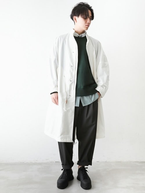 KAZUYUKI KUMAGAI ATTACHMENTのモッズコートを使った人気ファッション