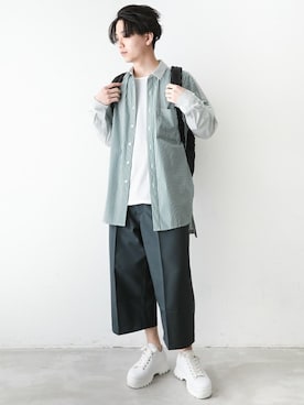 「ATTACHMENT（アタッチメント）のアイテム（バックパック/リュック）」を使った、aoiさん（メンズ・173cm）の春コーディネート