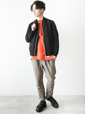 「CRAMSHELL（クラムシェル）のアイテム」を使った、aoiさん（メンズ・173cm）の春コーディネート