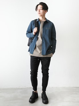 「CRAMSHELL（クラムシェル）のアイテム」を使った、aoiさん（メンズ・173cm）の冬コーディネート