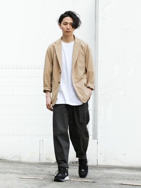 「KAZUYUKI KUMAGAI」｜「アイテム（ジャケット/アウター）」を使った、aoiさん（メンズ・173cm）の春コーディネート