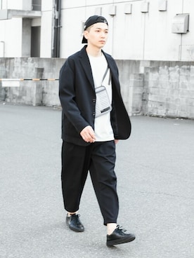 「ATTACHMENT（アタッチメント）のアイテム（帽子）」を使った、aoiさん（メンズ・173cm）の春コーディネート