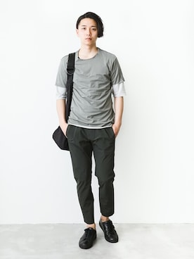 「ATTACHMENT（アタッチメント）のアイテム（スラックス）」を使った、aoiさん（メンズ・173cm）の春コーディネート