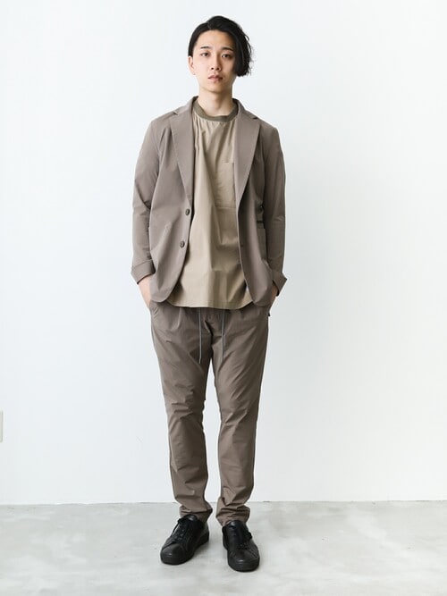 セール】T400ハイゲージメモリージャージ50 1タックイージーパンツ