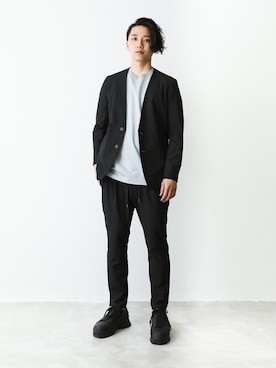 「KAZUYUKI KUMAGAI ATTACHMENT（カズユキクマガイアタッチメント）のアイテム（スニーカー）」を使った、aoiさん（メンズ・173cm）の夏コーディネート