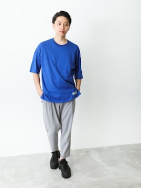 「ATTACHMENT（アタッチメント）のアイテム（スラックス）」を使った、aoiさん（メンズ・173cm）の夏コーディネート