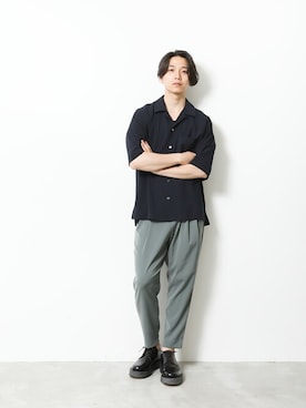 「ATTACHMENT（アタッチメント）のアイテム（パンツ）」を使った、aoiさん（メンズ・173cm）の夏コーディネート