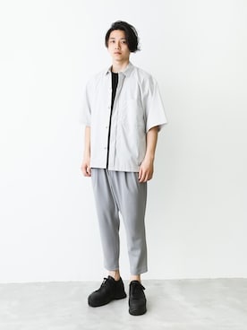 「ATTACHMENT（アタッチメント）のアイテム（パンツ）」を使った、aoiさん（メンズ・173cm）の夏コーディネート