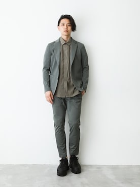 「ATTACHMENT（アタッチメント）のアイテム（ジャケット/アウター）」を使った、aoiさん（メンズ・173cm）の夏コーディネート
