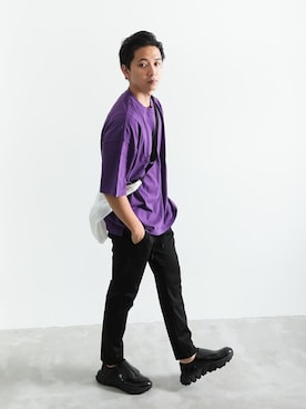 「CRAMSHELL（クラムシェル）のアイテム（ショルダーバッグ）」を使った、aoiさん（メンズ・173cm）の夏コーディネート