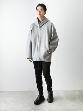 「ATTACHMENT（アタッチメント）のアイテム（ダッフルコート）」を使った、aoiさん（メンズ・173cm）の秋コーディネート