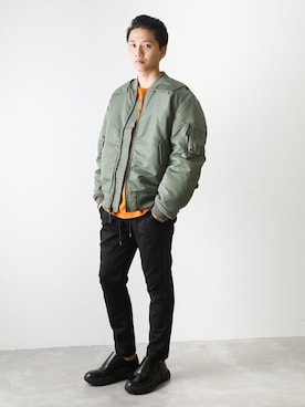 「ATTACHMENT（アタッチメント）のアイテム（シューズ）」を使った、aoiさん（メンズ・173cm）の秋コーディネート