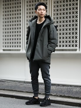 「ATTACHMENT（アタッチメント）のアイテム」を使った、aoiさん（メンズ・173cm）の冬コーディネート