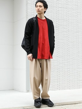 「ATTACHMENT（アタッチメント）のアイテム（バックパック/リュック）」を使った、aoiさん（メンズ・173cm）の春コーディネート