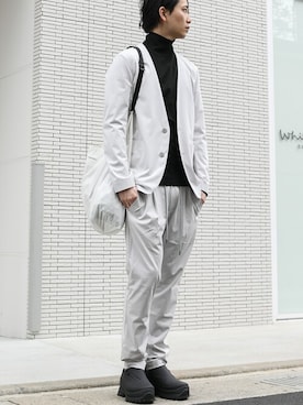 「ATTACHMENT（アタッチメント）のアイテム（シューズ）」を使った、aoiさん（メンズ・173cm）の春コーディネート