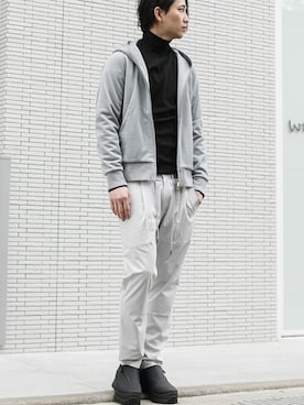 「ATTACHMENT（アタッチメント）のアイテム（スラックス）」を使った、aoiさん（メンズ・173cm）の春コーディネート