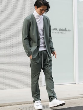 「ATTACHMENT（アタッチメント）のアイテム（ジャケット/アウター）」を使った、aoiさん（メンズ・175cm）の春コーディネート