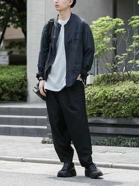 「CRAMSHELL（クラムシェル）のアイテム（ショルダーバッグ）」を使った、aoiさん（メンズ・175cm）の春コーディネート